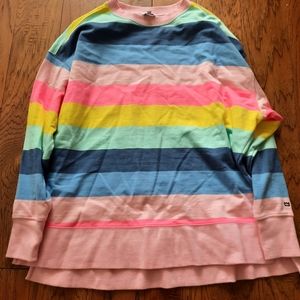 Crown & Ivy Rainbow Stripe Sweatshirt